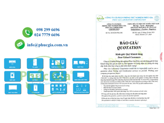 Phúc Gia – Báo giá thử nghiệm chứng nhận mới nhất năm 2025
