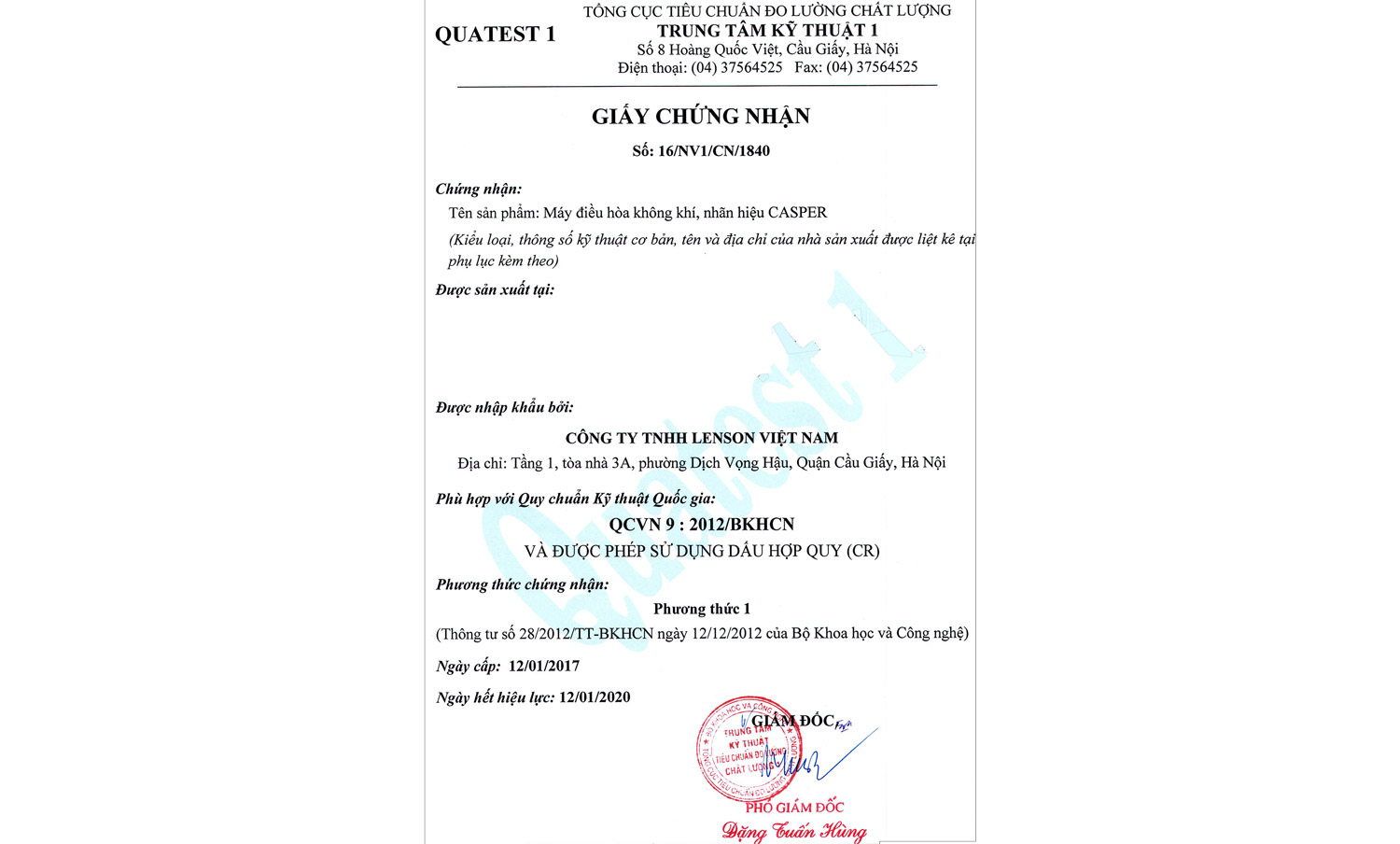 Chứng Nhận Hợp Quy Sản Phẩm