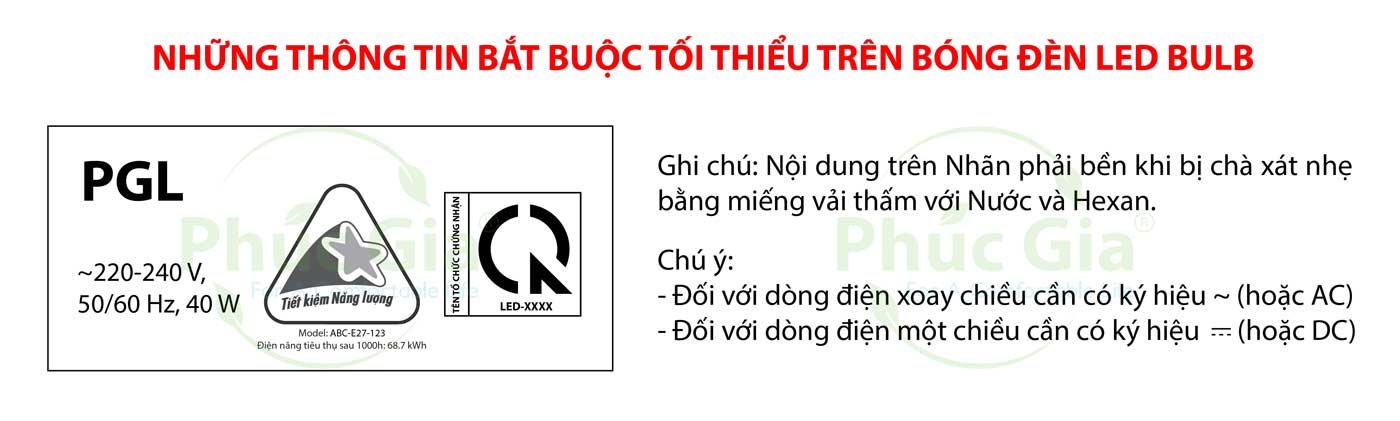 Nhãn đèn LED Bulb