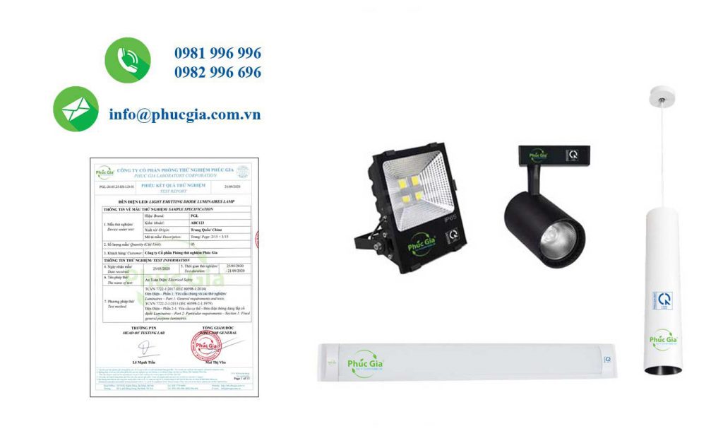 kết quả test ES đèn LED lắp nổi