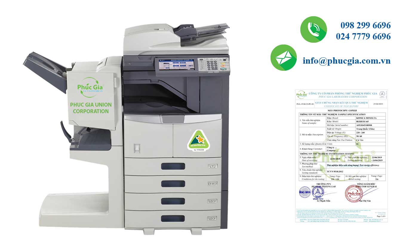 Kết Quả Thử Nghiệm Hiệu Suất Năng Lượng Máy Photocopy