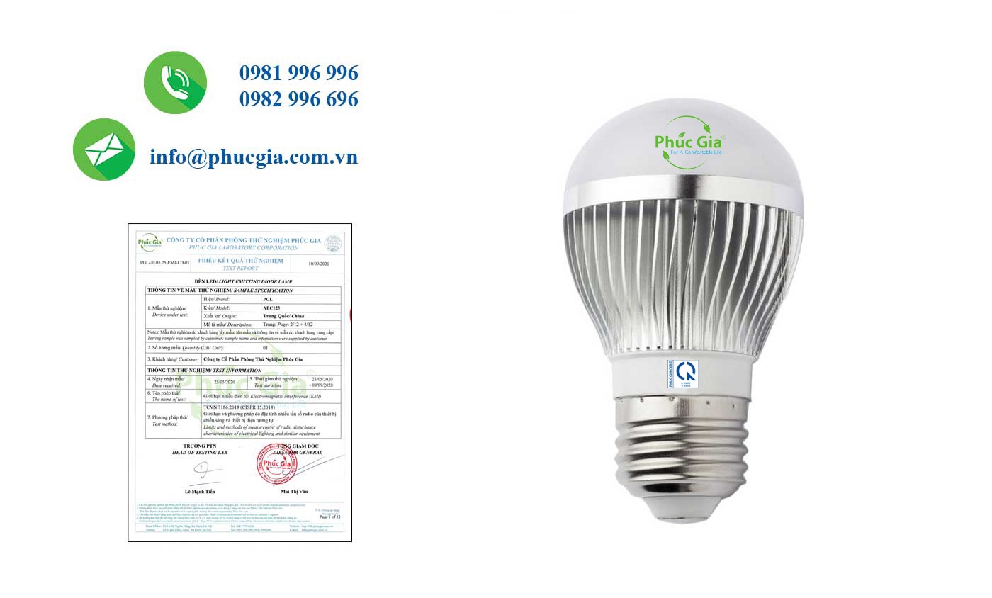 Kết Quả Thử Nghiệm An Toàn Điện (ES) Đèn LED Bulb – QCVN 19:2019/BKHCN