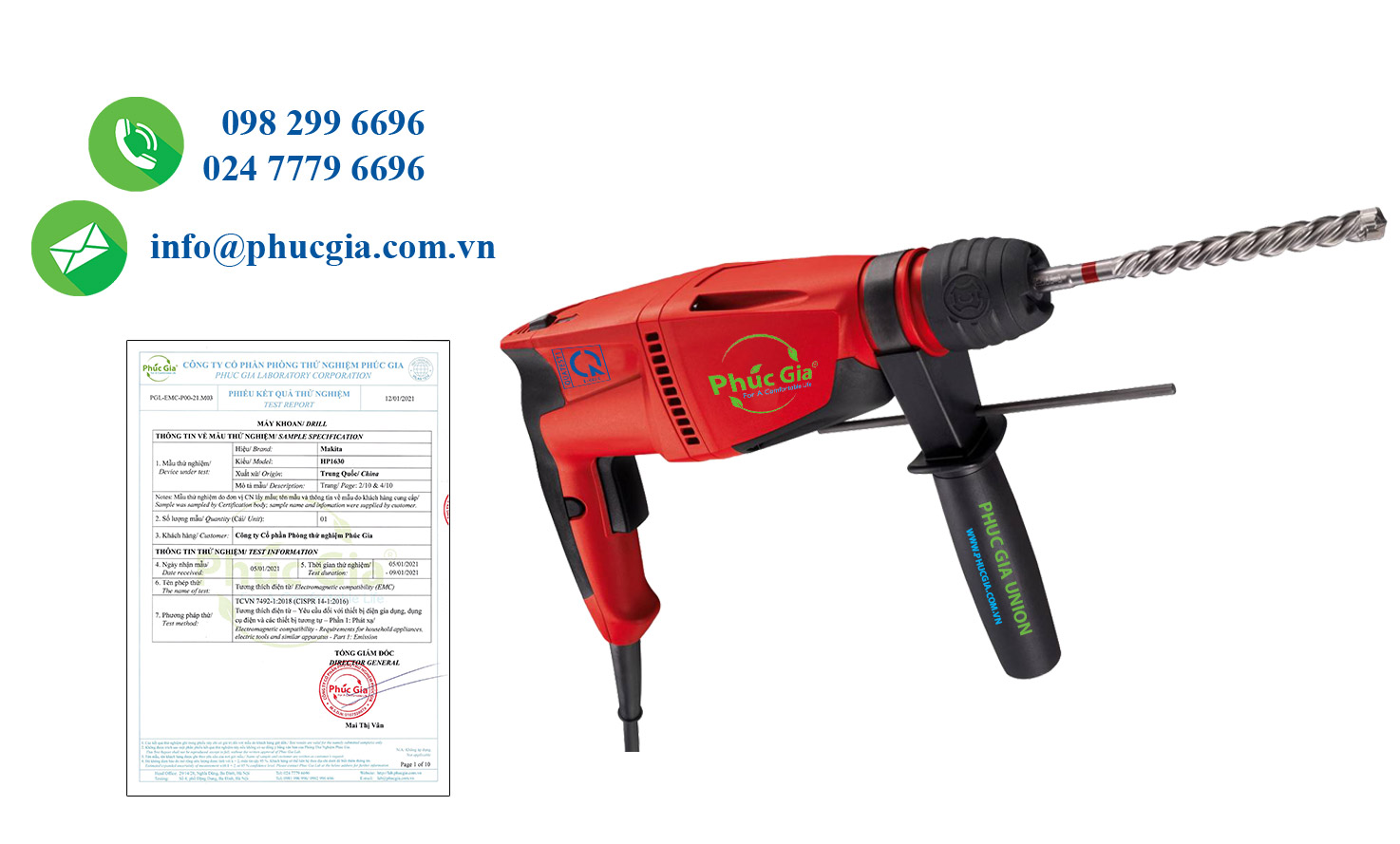 Kết Quả Thử Nghiệm Tương Thích Điện Từ (EMC) Cho Máy Khoan Cầm Tay – QCVN 09:2012/BKHCN
