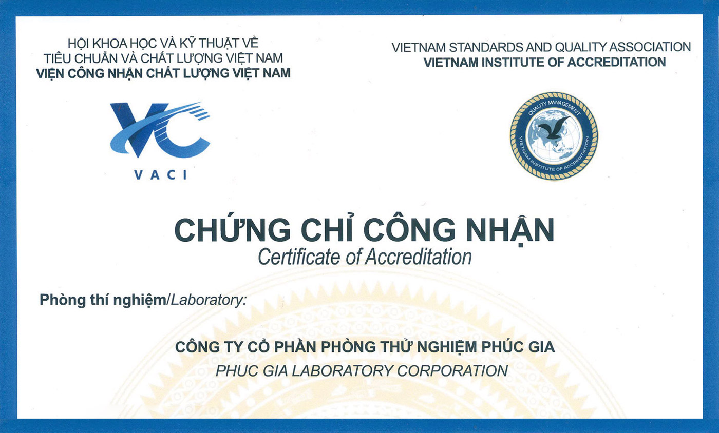 Trung Tâm Thử Nghiệm Kiểm Định Phúc Gia Đạt Chuẩn ISO/IEC 17025:2017 – VALAS 09