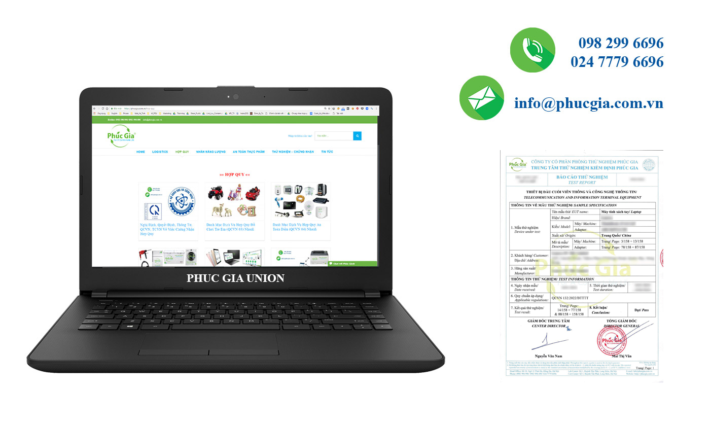 Kết Quả Thử Nghiệm Máy Tính Xách Tay (Laptop) Theo QCVN 132:2022/BTTTT
