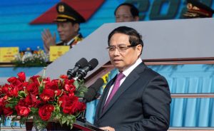 Thủ tướng Chính phủ Phạm Minh Chính phát biểu tại Lễ khai mạc Triển lãm Quốc phòng Quốc tế Việt Nam 2024